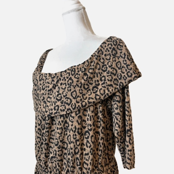 Lane Bryant Animal Cheetah Print Off the Shoulder Stretch Dress 18/20 NWT - Picture 7 of 13